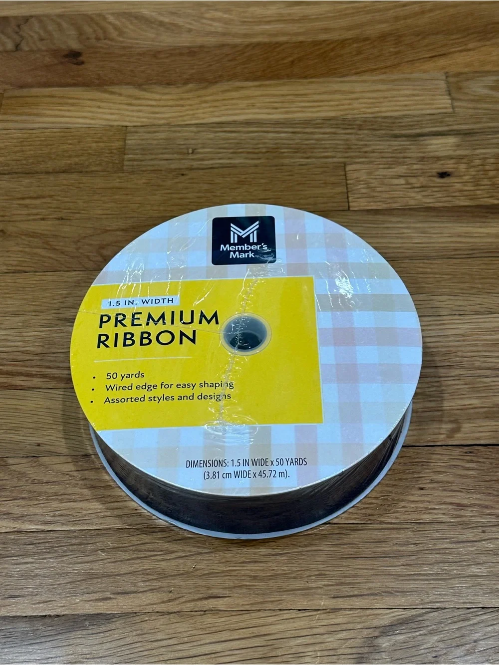 Navy Sparkle Decorative Ribbon 1.5”X50 Yards *NEW